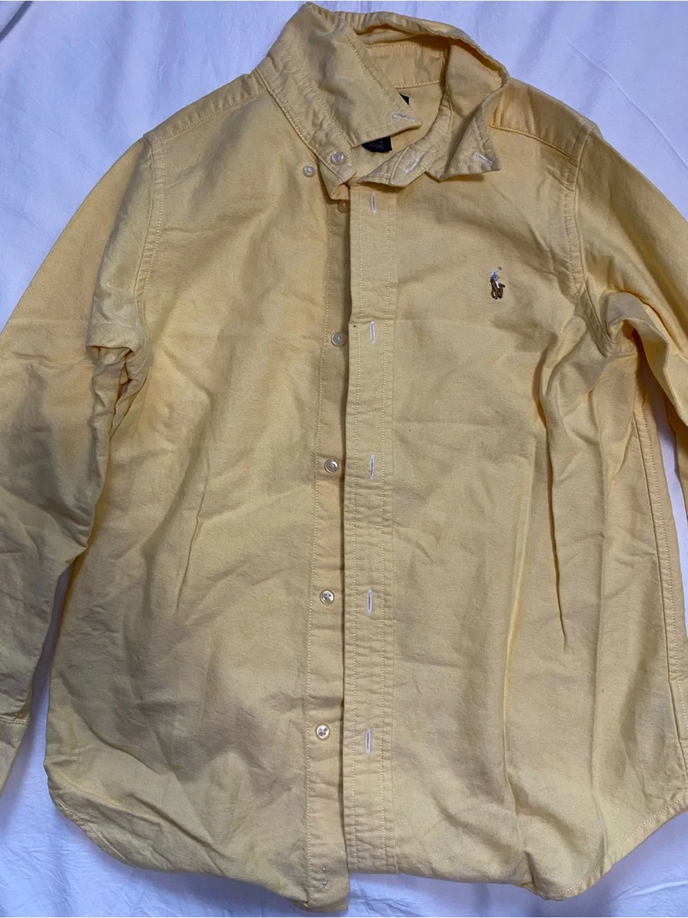 Ralph Lauren Yellow Button-Down Oxford Shirt